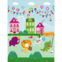 Bocioland soft foldable play mat 150x200 cm party BL120