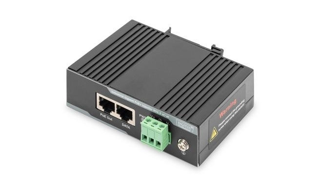 Digitus Industrial Gigabit Ethernet PoE+ Injector, 802.3 af/at, 60 W