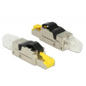 DeLOCK 86285 wire connector RJ45 Black, Silver, Transparent, Yellow