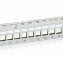 Equip 24-Port Keystone Cat.6 Shielded Patch Panel, Light Grey