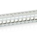 Equip 24-Port Keystone Cat.6 Shielded Patch Panel, Light Grey