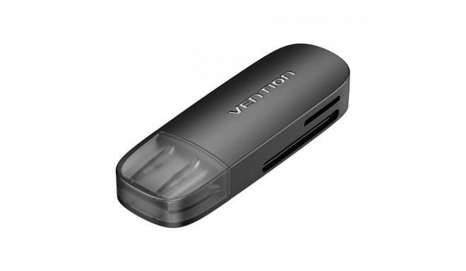 2-in-1 USB 2.0 A (SD+TF) Memory Card Reader Vention CLEB0 (black)