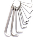 Hex Key Sets 1.5-10mm Deli Tools EDL3100 (silver)