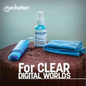 Manhattan LCD Cleaning Kit (mini), Alcohol-free, Includes Cleaning Solution (60ml), Brush and Microf