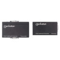 Manhattan VGA Cat5/5e/6 Extender, Extends video and audio signals up to 300m, Black, Three Year Warr