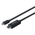 Manhattan Mini DisplayPort 1.1 to HDMI Cable, 1080p@60Hz, 1.8m, Male to Male, Black, Three Year Warr
