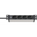 Brennenstuhl 1390007004 power extension 2 m 4 AC outlet(s) Indoor Black, Silver