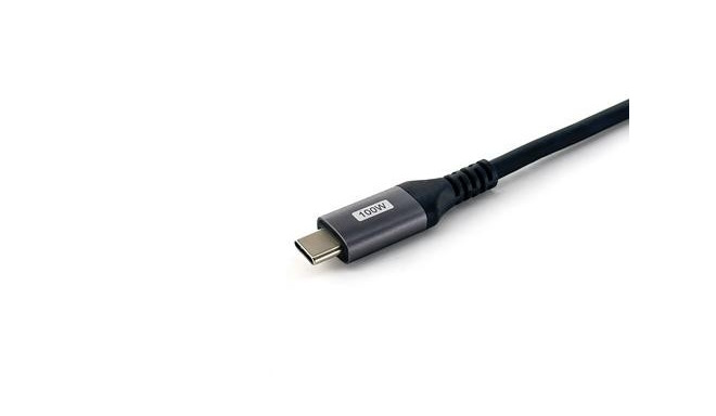 Equip USB 2.0 C to C 90° angled Cable, M/M, 2.0m, 100W with Emark chispet