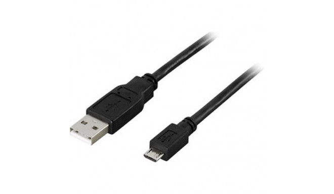 Deltaco USB 2.0 Cable A/micro B, 2m USB cable USB A Micro-USB B Black