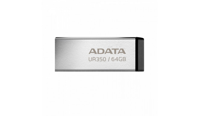Adata flash drive 64GB UR350 USB 3.2 Gen 1, metal black