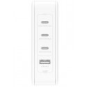 Ładowarka ścienna 140W 4-ports (3xC 1xA) UK, EU, US Plugs white