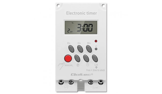 Electronic timer PC0629, DIN rail