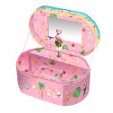 Pecoware Oval music box - Flamingo