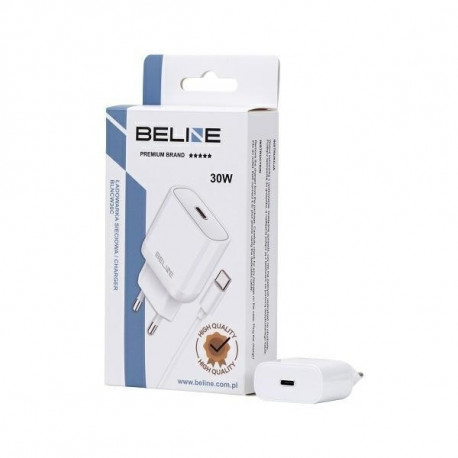 Laadija 30W USB-C + USB-C kaabel, valge