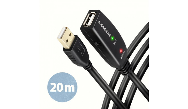 AXAGON ADR-220 USB 2.0 A-M -> A-F act 20m cabl