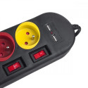 Power strip 4 sockets 2xUSB Maclean MCE229B