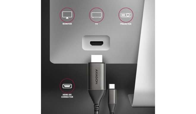 Axagon Rvc Hi Mc Usb C To Hdmi Adapter K Cables Photopoint