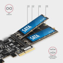 AXAGON PCES-SA4M2 PCIe controller 2x port + M.