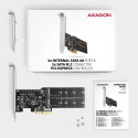 AXAGON PCES-SA4M2 PCIe controller 2x port + M.
