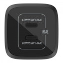 65W DUAL USB-C GAN WALL PPS Black