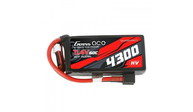 Battery Gens Ace 4300mAh 11.4V 60C 3S1P z XT60/T-Plug