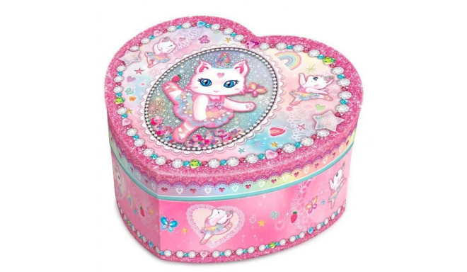 Pecoware Heart-shaped Music Box - Ballerina Cat