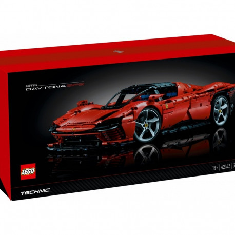 The LEGO Technic Ferrari Daytona SP3 (42143) is a 1:8 scale model and part of the L
