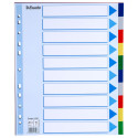 Divider Esselte PP A4+ 10 tabs Multicol