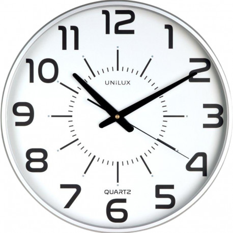 Wall clock UNILUX Maxi Pop 37.5cm silver