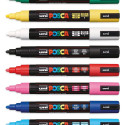 Маркеры цветные UNI Posca PC-5m, набор, 8 цветов, 8 мм