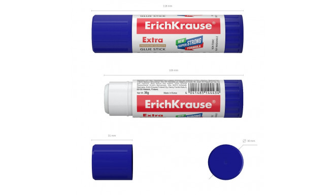 Glue stick ErichKrause® Extra, 36 g (display 12 pcs)