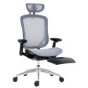 Office chair ANTARES Bat PDH with footrest, black/grey