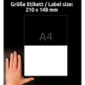 Labels AVERY ZWECKFORM Ultragrip 210x148mm ILC 50+15 sheets (6604)