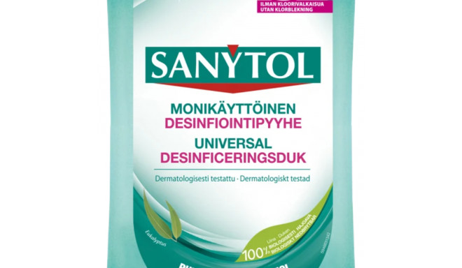 Puhastuslapid niisutatud desinfitseerivad SANYTOL 72tk pakis
