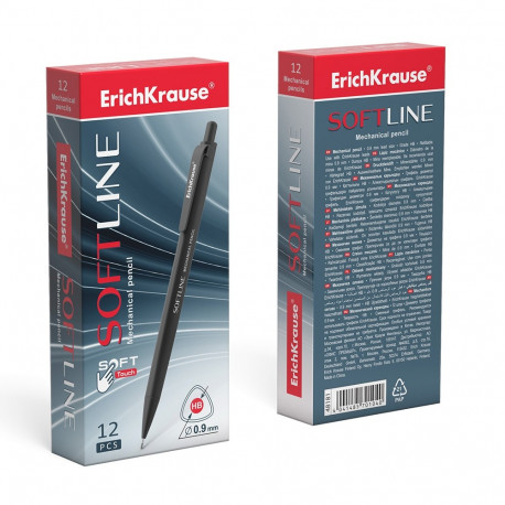 Mechanical pencil ErichKrause SoftLine 0.9, HB (box 12 pcs.)