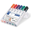 Tahvlimarkerite komplekt koonilise otsaga STAEDTLER Lumocolor 351 koonilise otsaga 6 värvi