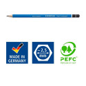 Harilik pliiats STAEDTLER Mars Lumograph 3B kummita