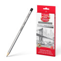 Graphite hexagonal pencil ArtBerry® 5H, 4H, 3H, 2H, H, HB, HB, B, 2B, 3B, 4B, 5B (in box 12 pcs.)