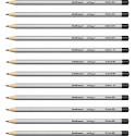 Graphite hexagonal pencil ArtBerry® 5H, 4H, 3H, 2H, H, HB, HB, B, 2B, 3B, 4B, 5B (in box 12 pcs.)