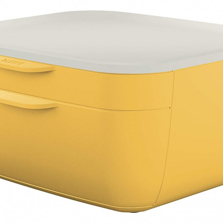 Sahtliboks lauale LEITZ Cosy 2-sahtlit kollane