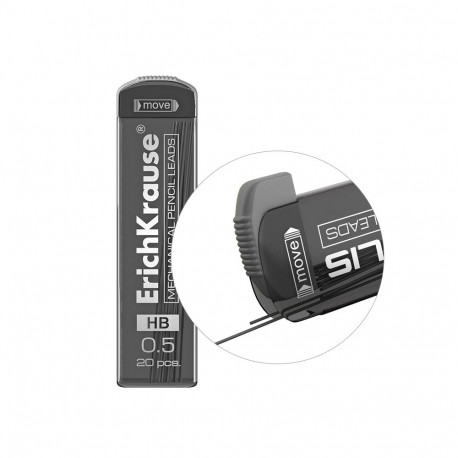 Leads ErichKrause® MEGAPOLIS Concept for mechanical pencils 0,5 mm, HB (20 pcs.)