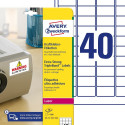 Kleebisetikett AVERY Zweckform Extra Strong 45,7x25,4mm 20 lehte (L6140-20)