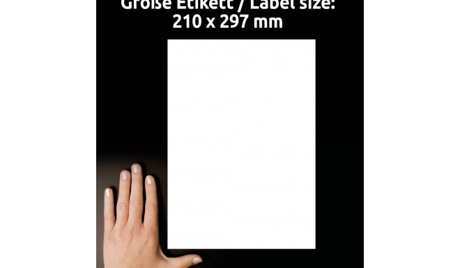 Kleebisetikett AVERY Zweckform 210x297mm temp- ja veekindel 40 lehte valge (L7917-40)