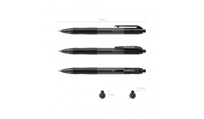 Retractable gel ink pen ErichKrause®  Smart-Gel, ink color: black (box 12 pcs.)