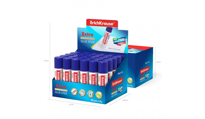 Glue stick ErichKrause® Extra, 8 g (display 30 pcs)