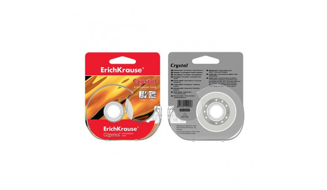 Stationery tape ErichKrause® Crystal, 12mmx25m, in dispenser