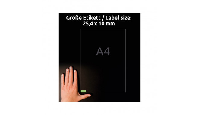 Kleebisetikett eemaldatav AVERY Zweckform 25,4x10mm 189 lehel 20 lehte pakis kollane (L6037-20)