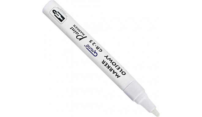 Color marker GRAND Paint GR-25 (metal, glass, plastic) with a conical tip, white