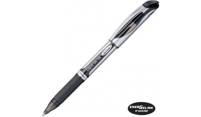 Ручка гелевая с колпачком быстросохнущая PENTEL EnerGel BL57 0.7мм черная