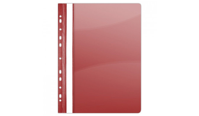 Quick binder with europerforation, PP, A4, VICTORIA OFFICE, red